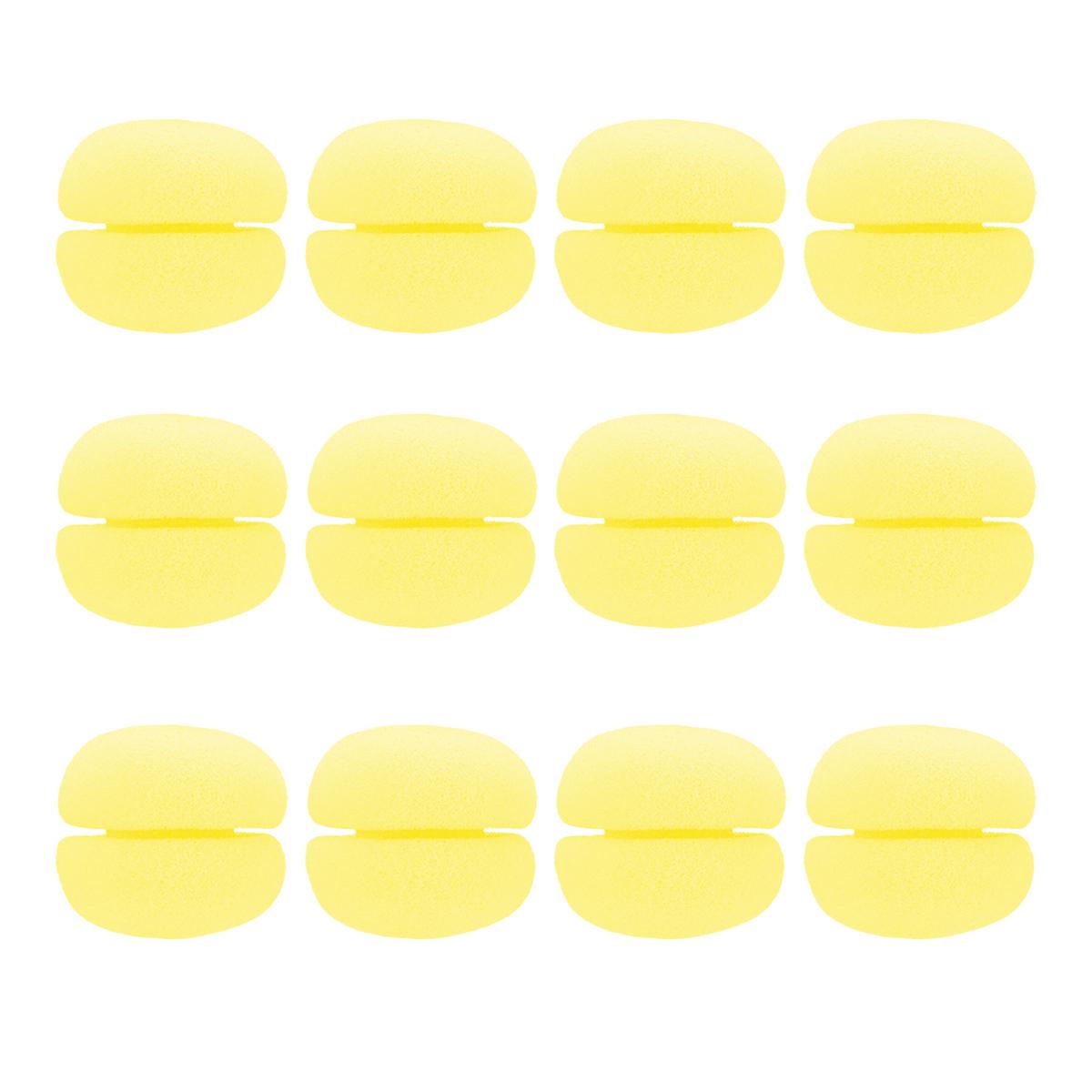 

6/12/18/24 шт./компл. щипцы для завивки волос, губка, шарик, без нагрева, для женщин, для сна, на ночь, для ленивых девушек, для влажных и сухих коротких и длинных волос, инструменты для укладки 12pcs жёлтый