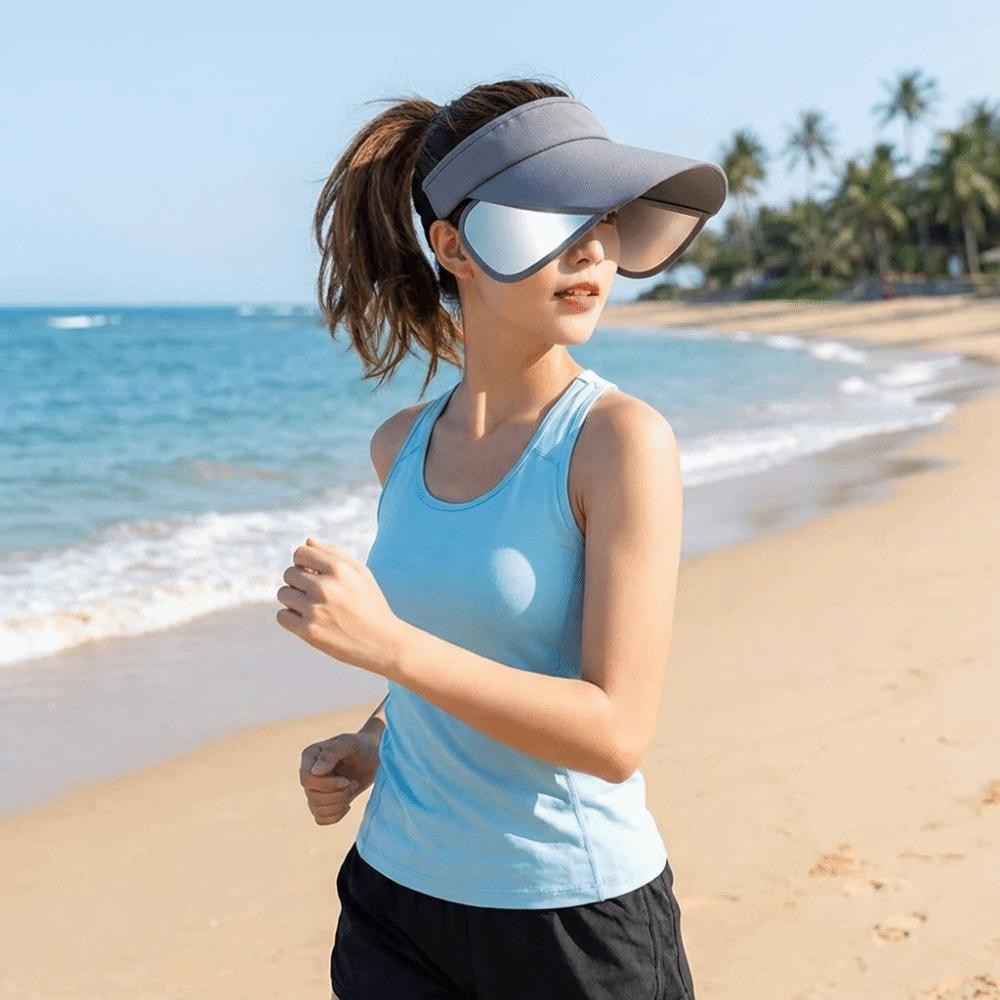 Breathable Stretchable Brim Hat Lightweight Empty Top Sun Hat Fashion Sun Protection Hat  Versatile