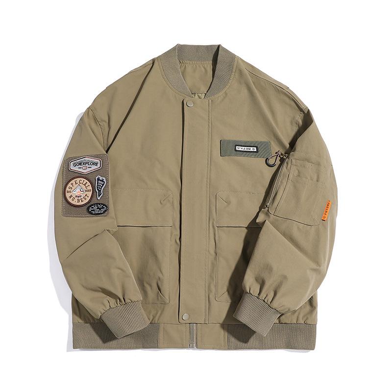 

Американский бейсбольный воротник Tooling куртка мужская весенняя свободная модная брендовая большая повседневная куртка в стиле ретро 4XL зелёный