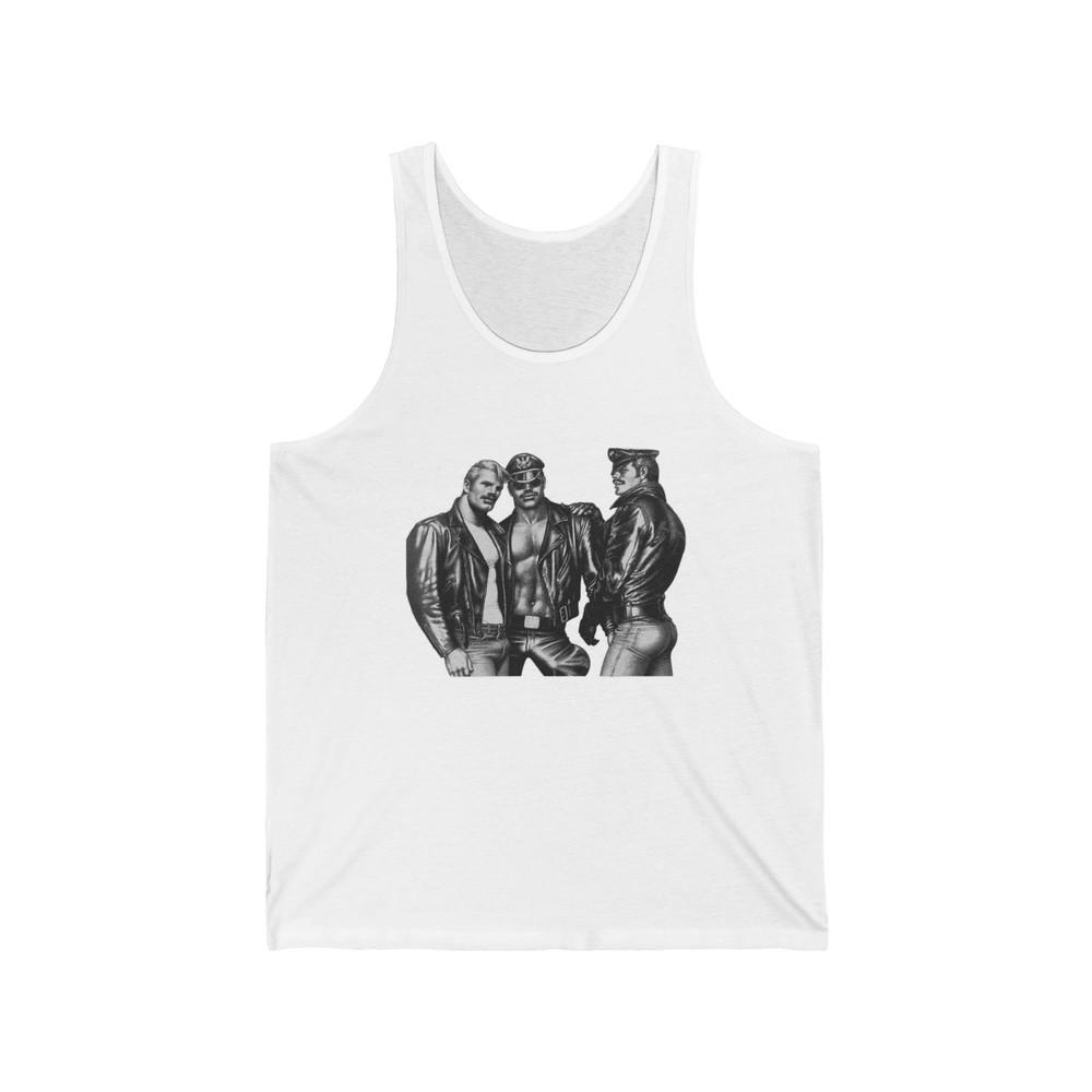 

Tom of Finland Uniform Jersey Muscle Tank Gay Leather Man Unisex T-Shirt XXXL