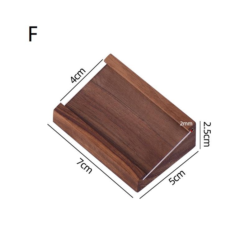 70X40Mm Wood Price Label Tags Table Number Name Card Menu Holder Acrylic Sign Display Stand
