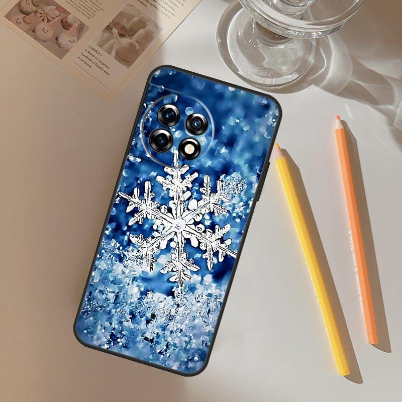 Snow Snowflake Winter Funda For OnePlus 12R 13 12 R 11 9 10 Pro 8T 9RT 10T OnePlus Nord 4 CE 2 3 Lite N20 N30 Case