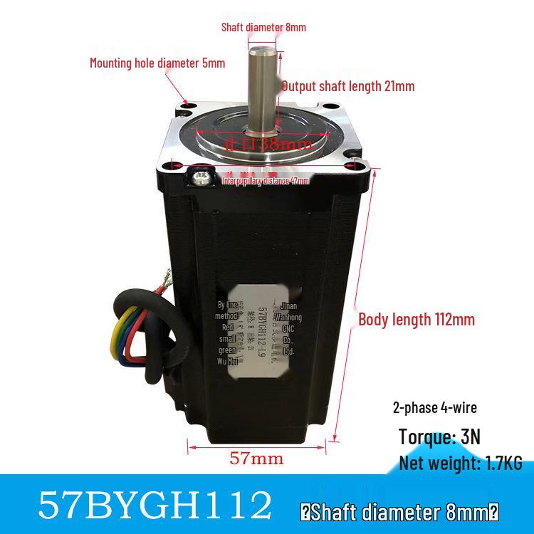57BYGH311 Hochdrehmoment 3A Schrittmotor mit 76MM Gehäuse - Zweiphasiger Treiberkompatibel für Graviermaschinen