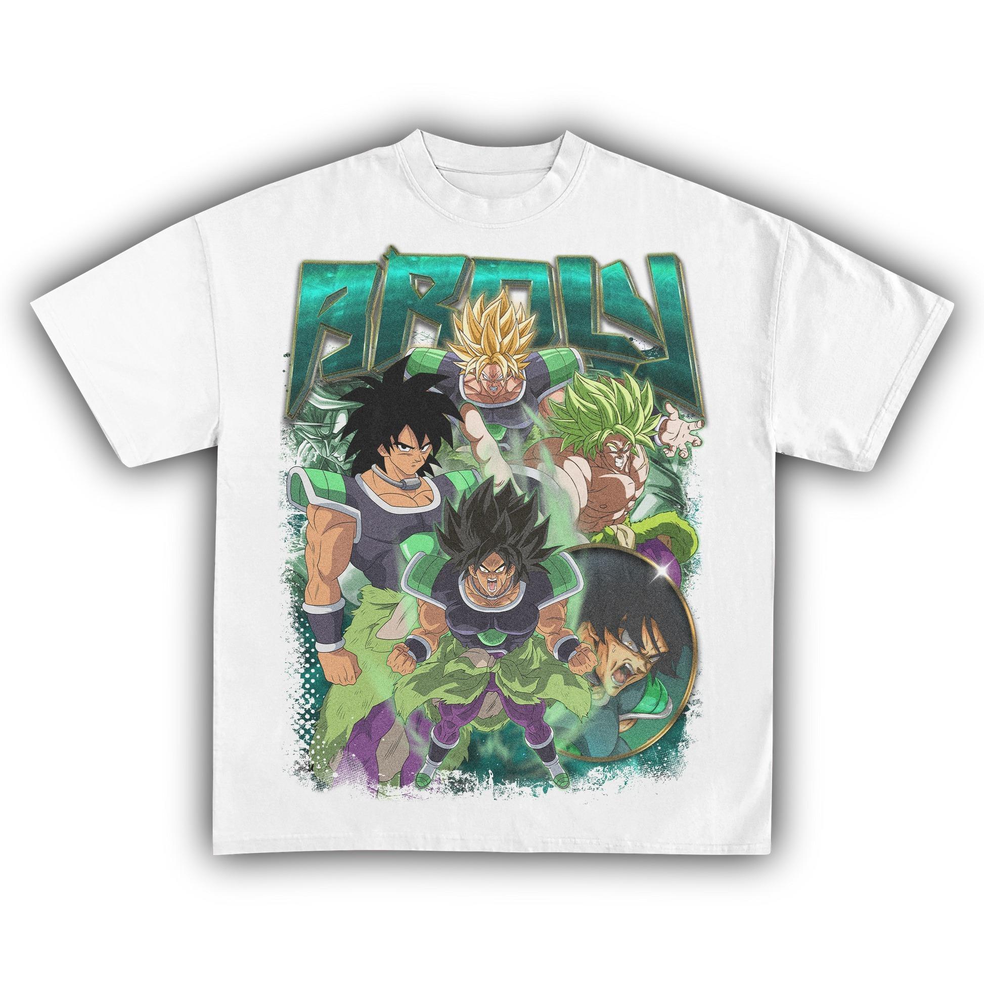 

Broly Dragon Ball Super Anime T-Shirt Men Women Saiyan Graphic Cotton Short Sleeve Streetwear Tee S разноцветный