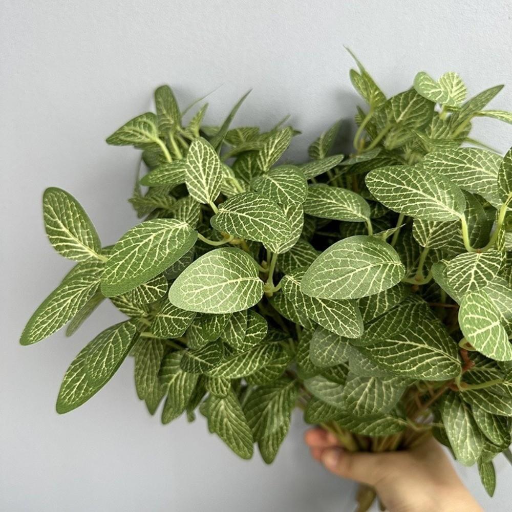 Real Touch Artificial Green Plant 8 Heads Faux Plants Simulation Greenery  Outdoor Garden Decor