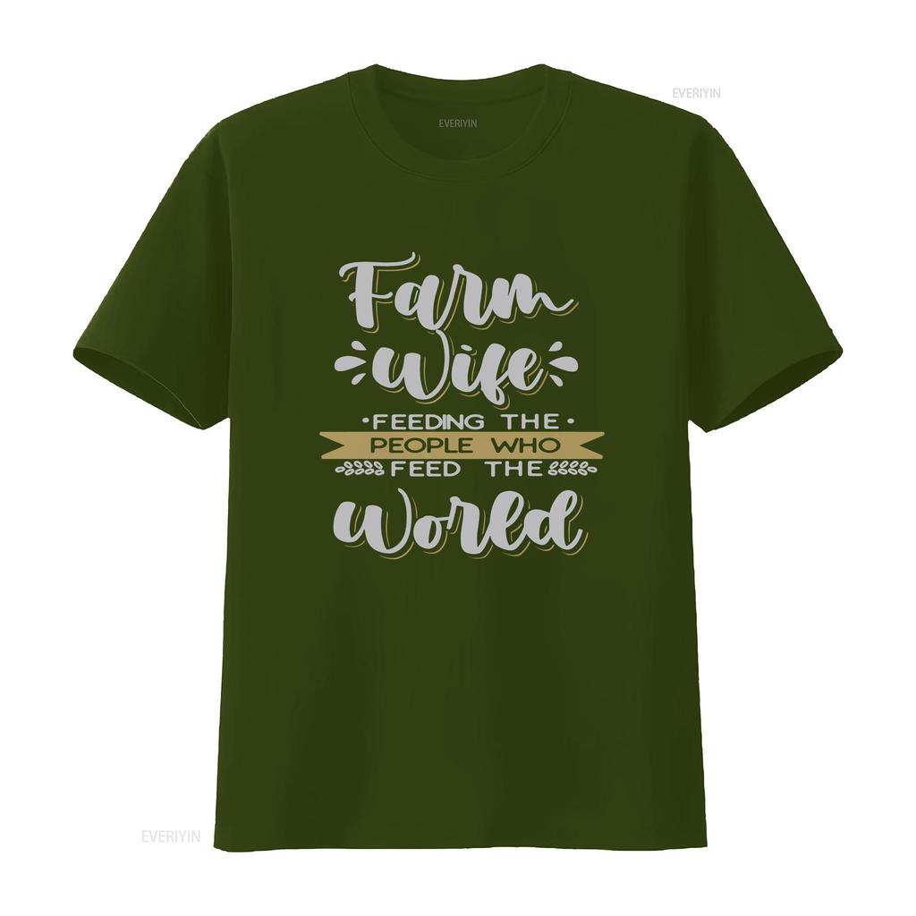 Farm Wife T Shirt Farmer Mom Feeding The People vintage Washed Stylish Casual Breathable designer clothes graphic Soft homme