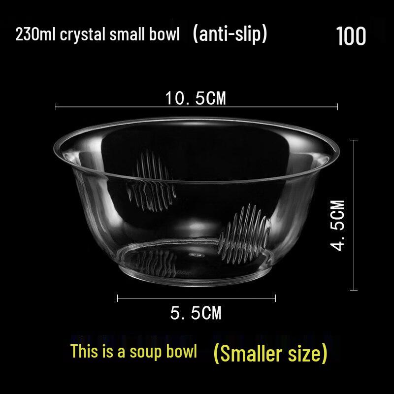 ZISIZ Одноразовые Твердые Пластиковые Кристальные Миски