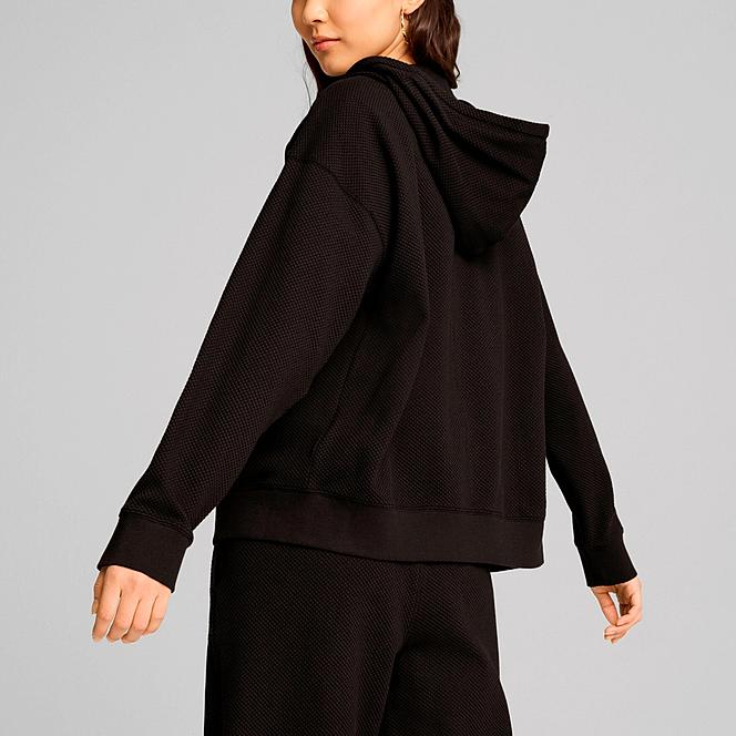 Puma Casual Comfortable Versatile Simple Zip-Up Jacket Sweatshirt Women Outerwear Black 685556-01