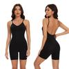 Seamless Yoga Postpartum Hip Lifting, Body Shaping, Abdominal Compression, Exposed Back One-piece Flat Corner Body Shaping Garment