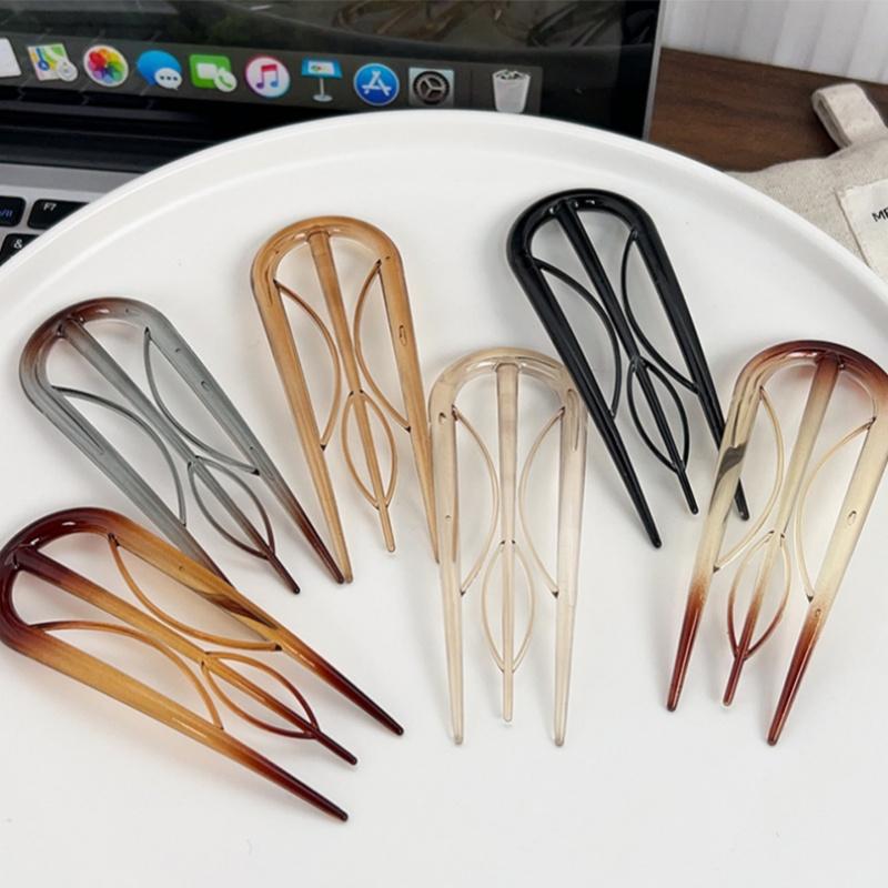 

French Hair Pins for Women, Large Styling Pins for Thin Thick Hair, Unique 3 Internal Teeth Sticks 1pcs