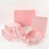 Elegant Magnetic Closure Foldable Gift Box with Bow - High-End Festival Packaging