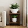 Plant Stand Smoked Oak 30 x 30 x 40 cm Wood Based Material