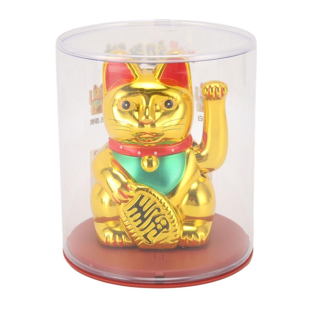 Plastic Feng Shui Fortune Cat 4in Home Auspicious Decor  Home & Hallway Decor