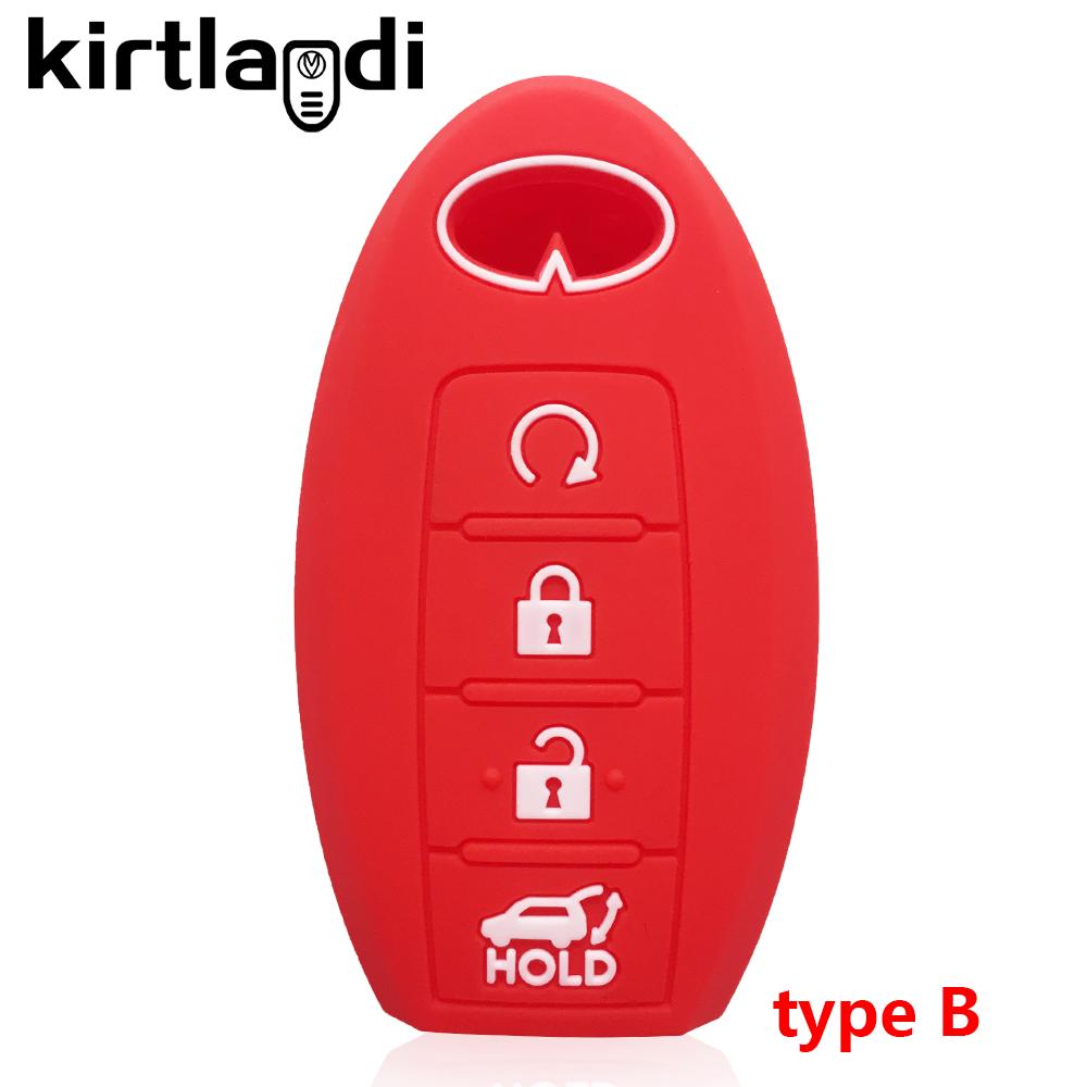 Silicone Remote Holder Keychian Car Key Case Cover For Infiniti Fx Ex Qx Ex25 Fx37 G37 Q70 Qx70 Qx80 Qx50 Qx56 M35H Key Cover