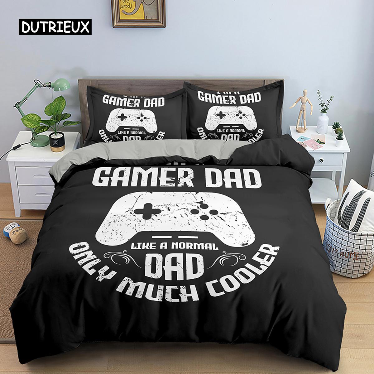 

Gamer Bedding Set Luxury Retro Game Handle Duvet Cover Queen Teen Boy Girl Polyester Gamepad Print Quilt/Comforter Covers 2/3pcs EU single(135x200cm)