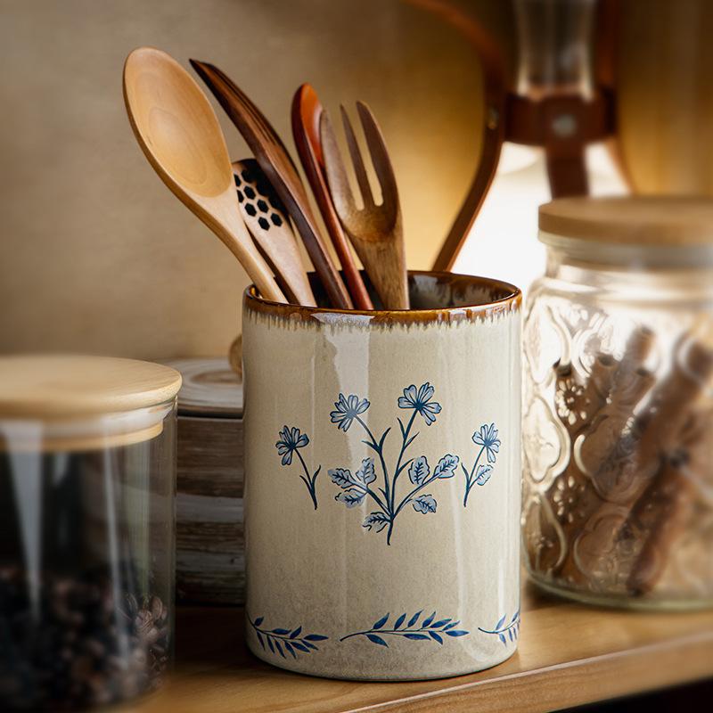 Storage Tank 2025 Chopstick Tube Storage Rack Ceramic Flower Arrangement Decorative Ornament Export