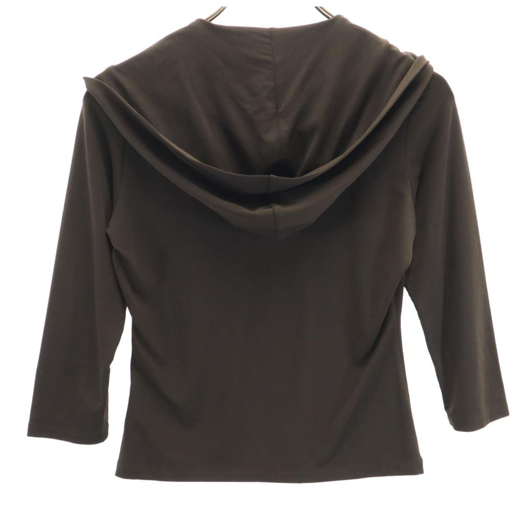 FOXEY NEW YORK made in Japan Long sleeve Zip up Cut Brown Hoodie Women Used