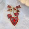 Broche de Franja Flecha do Amor de Cupido da Indústria Pesada Flecha Secreta Retro Perfurando o Coração