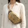 Bolsas de Cintura Lantejoulas Brilhantes Alça Larga Versátil Fecho Bolsa Transversal Bolsa Mensageiro Porta-Celular Bolsa de Cintura Brilhante Outdoor