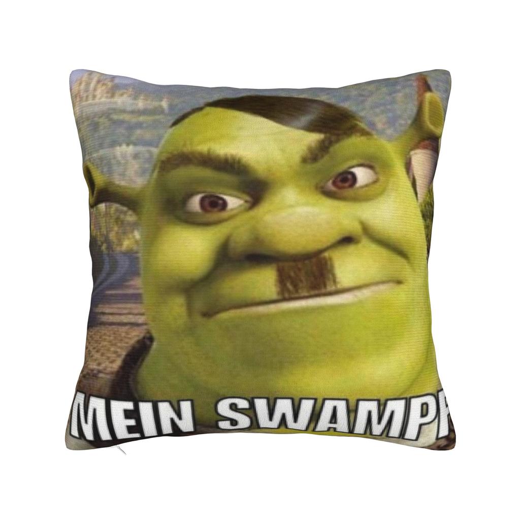 Federa Cuscino Stampata Meme Divertente di S-Shrek Copricuscino per Cuscino da Lancio Decorazioni per la Casa Y2K Con Cerniera Varie Misure