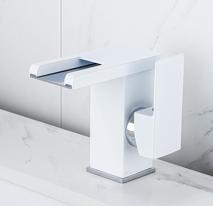 HLK Factory Supplier Automatically Intelligent Color-changing Brass Basin Faucet Popular Cold and Hot Water Household Faucet