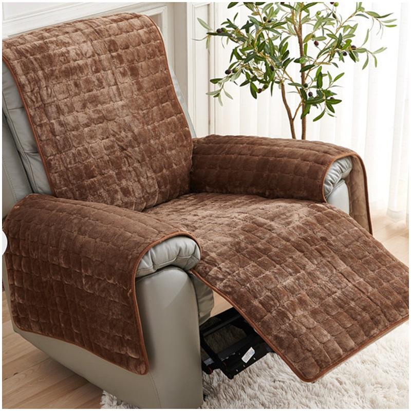 

Чехол для одноместного дивана-реклайнера, нескользящий плюшевый фланелевый чехол для кресла, утолщенный мягкий чехол для дивана, чехлы для ленивых мальчиков, для дома 1 Seat (53x190cm)S