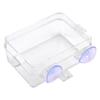 Transparent Worm Feeding Basin ABS Reptile Food Bowl Convenient Anti Escape Feeder  Lizard