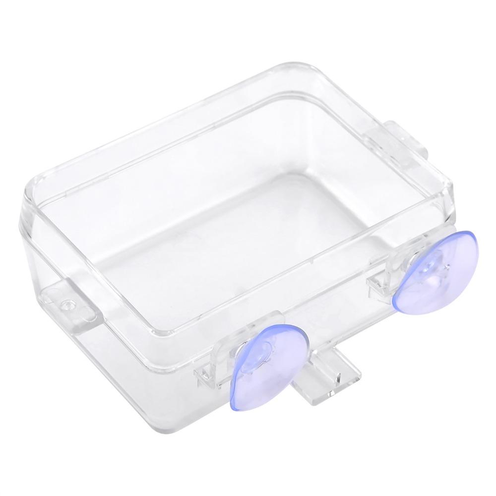 Transparent Worm Feeding Basin ABS Reptile Food Bowl Convenient Anti Escape Feeder Lizard