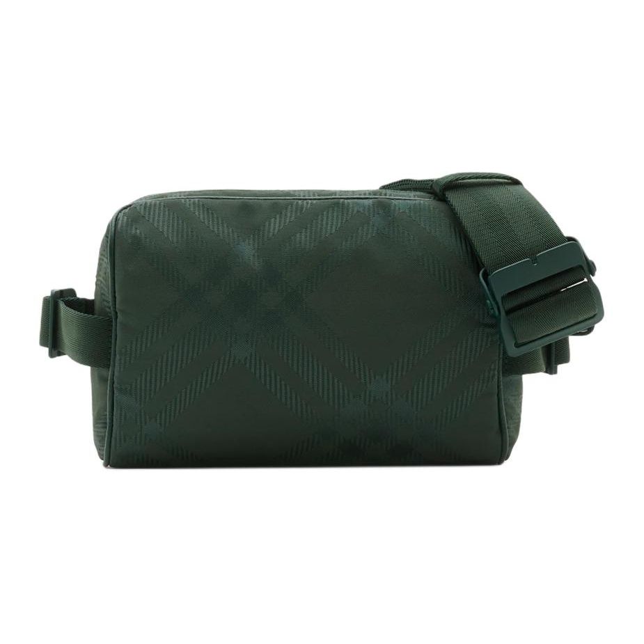 

Burberry Dark Green Check Nylon Crossbody Bag With Adjustable Strap For Daily Use Basic Set (Bag+Dust Bag)