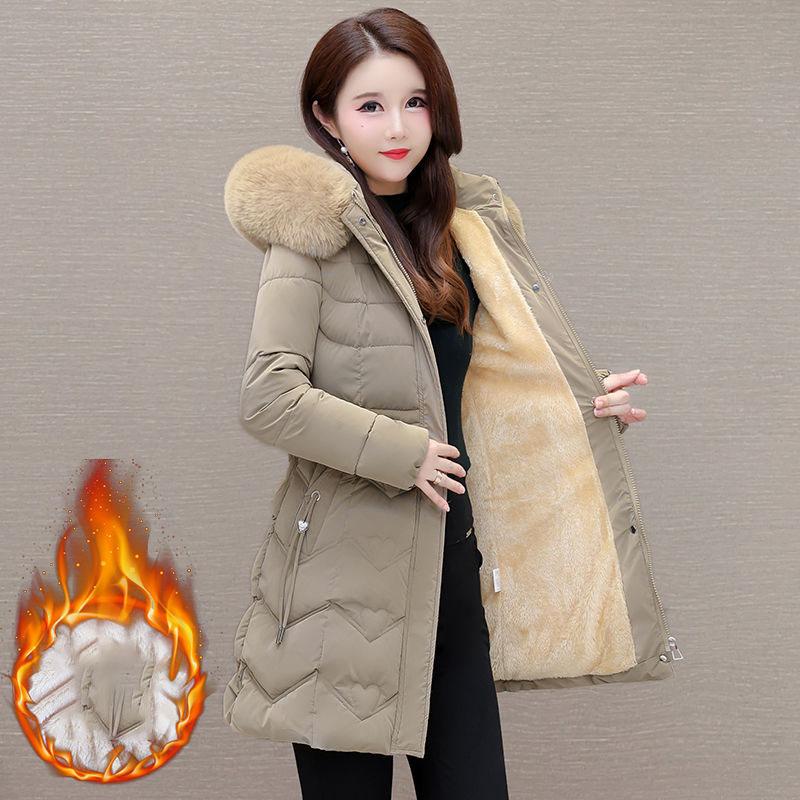 

Женское хлопковое пальто зимнее пуховое парки с меховым воротником утолщенное теплое зимнее пальто с капюшоном на молнии женское пальто XXXL хаки
