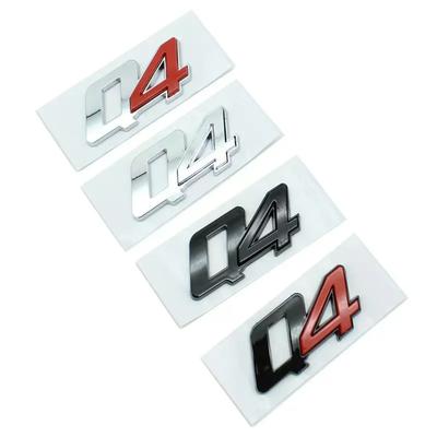 3D ABS Chromová Černá Červená Logo Q4 Znak Samolepka na Kufr Auta Pro Q4 Samolepky Příslušenství
