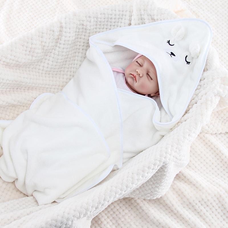 

Детское банное полотенце с капюшоном, пеленальное одеяло, однотонное, с рисунком из мультфильма, коралловый бархат, супермягкое, 80*80 см, детское банное полотенце, халат белый