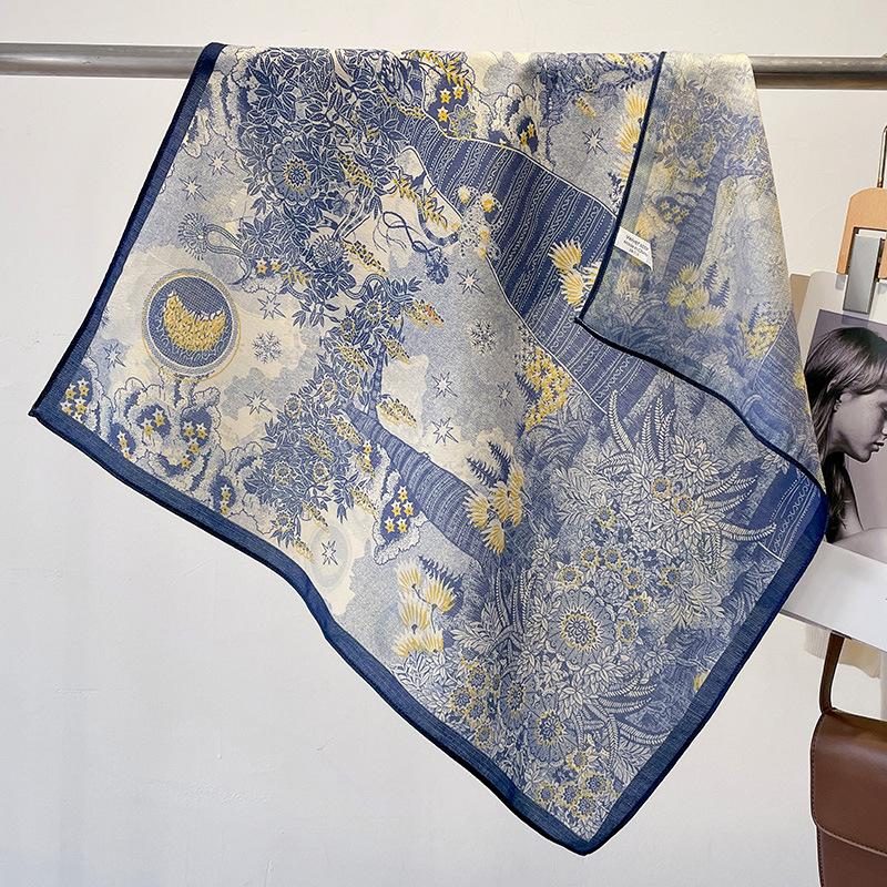 Nuova Sciarpa Primavera Estate Scialle Stampato, Piccola Sciarpa Quadrata, Sciarpa da Donna alla Moda