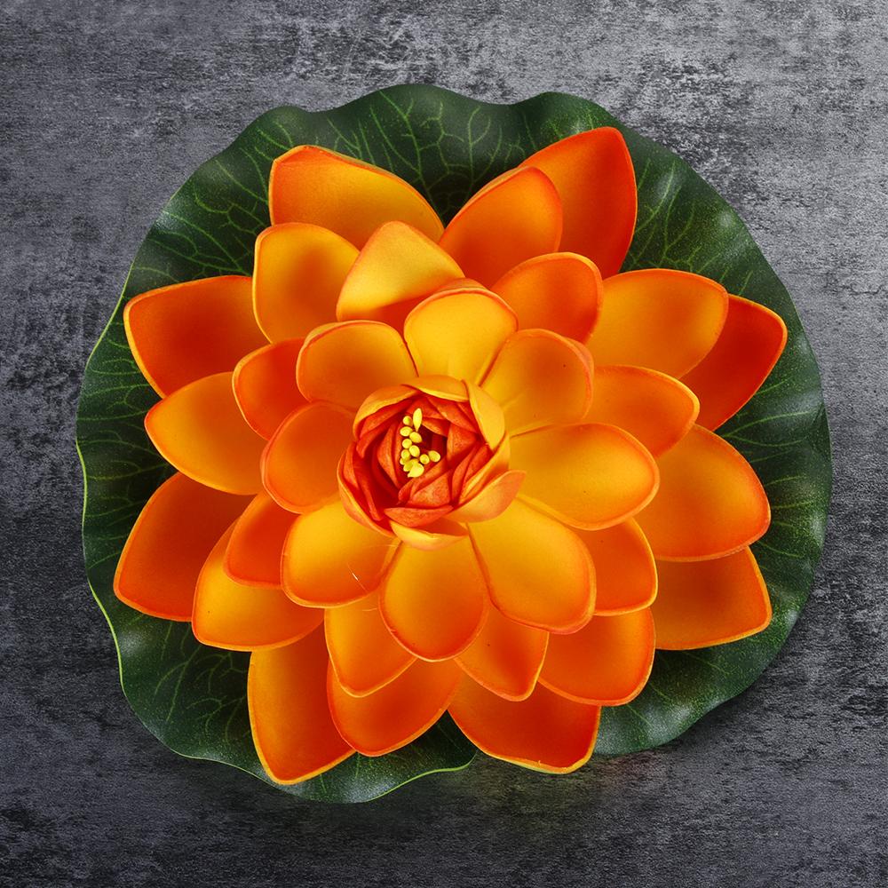 Floral Foam Floating Plants Green Leaves Water Lily Simulation Artificial Lotus Flower Fake Plants