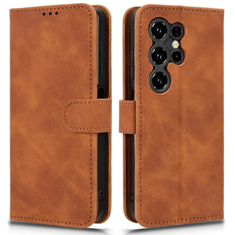 For Oukitel C2 Leather Case Skin Feel Anti Drop Wallet Stand Flip Phone Cover