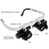 23X Telescope Magnifier with Dual LED Light Flexible Head-Mounted Magnifying Glass for Reading Books Newspaper