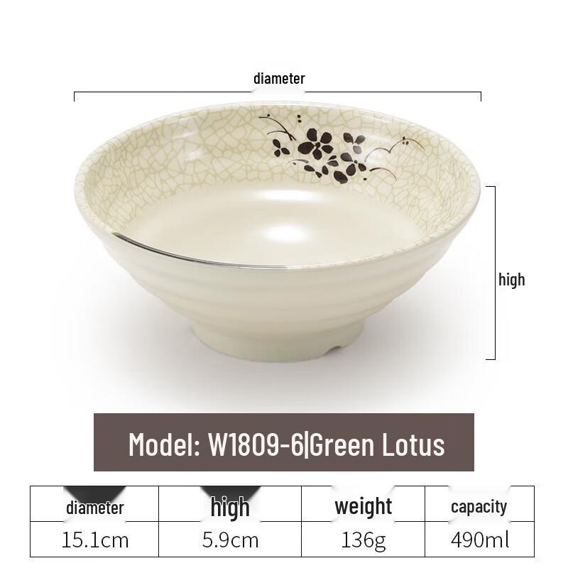 Tianyajing 6-inch Melamine Noodle and Soup Bowl