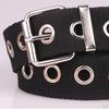Braided Waist Belt Woven Fabric Studded Eyelet Grommet For Men