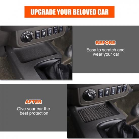 Soft Carbon Fiber Center Console Gear Storage Slot Pad for Nissan Frontier 09-17