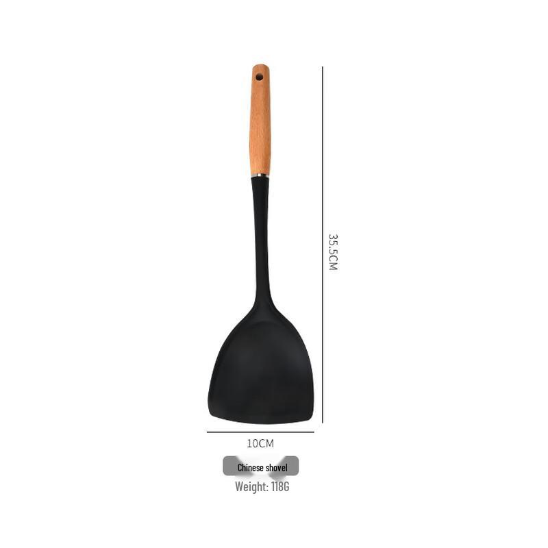

Wutuo 8-Piece Silicone Kitchen Utensil Set with Wooden Handles