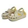 Crocs Crush Clog REGO Hot Dog Delicious Biscuits EVA Cheese Cookies Detachable Hole Shoes Unisex Bone White Brown Yellow