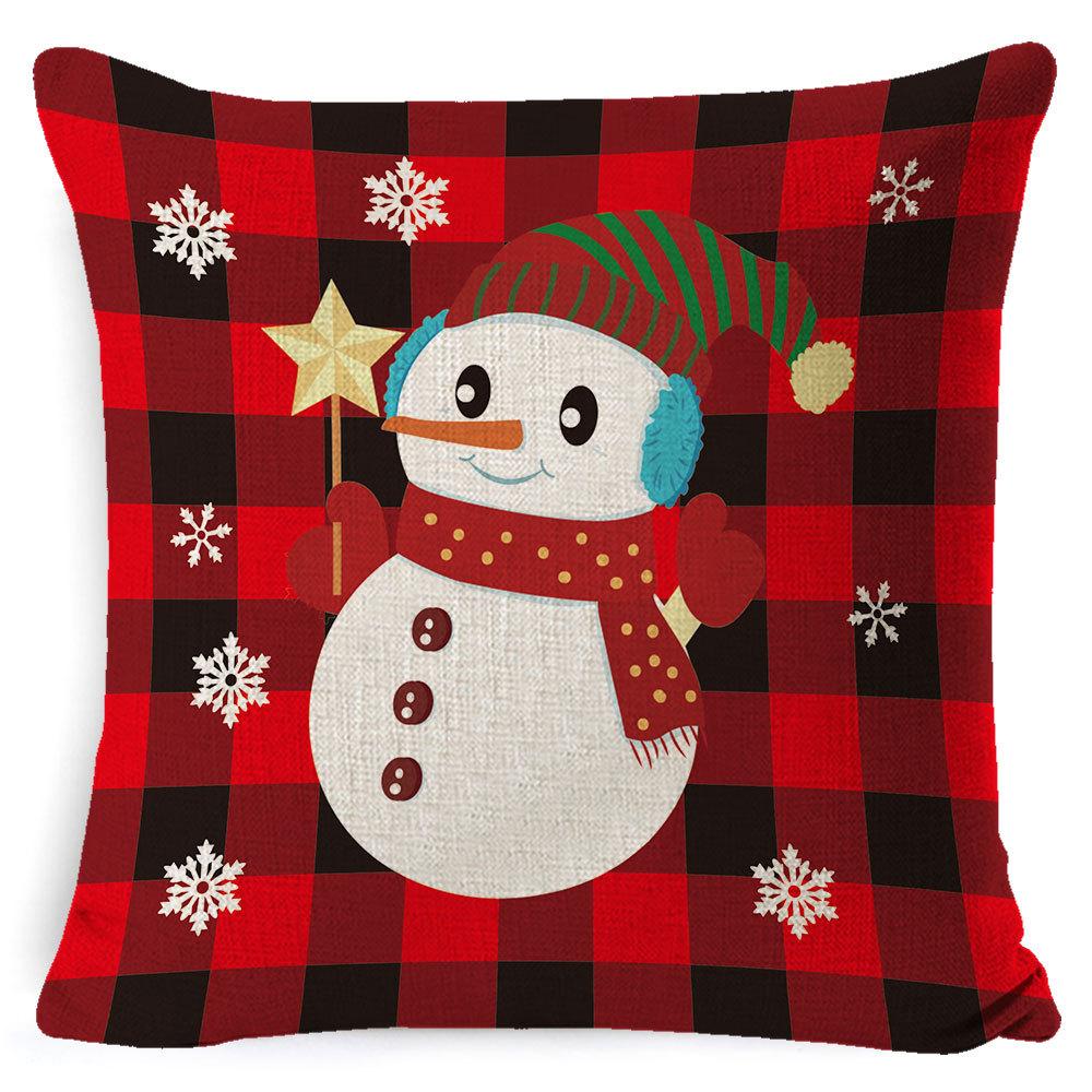Nový vánoční povlak na polštář kostkovaný polštář domov pohovka polštář povlak na polštář dárek postel polštář