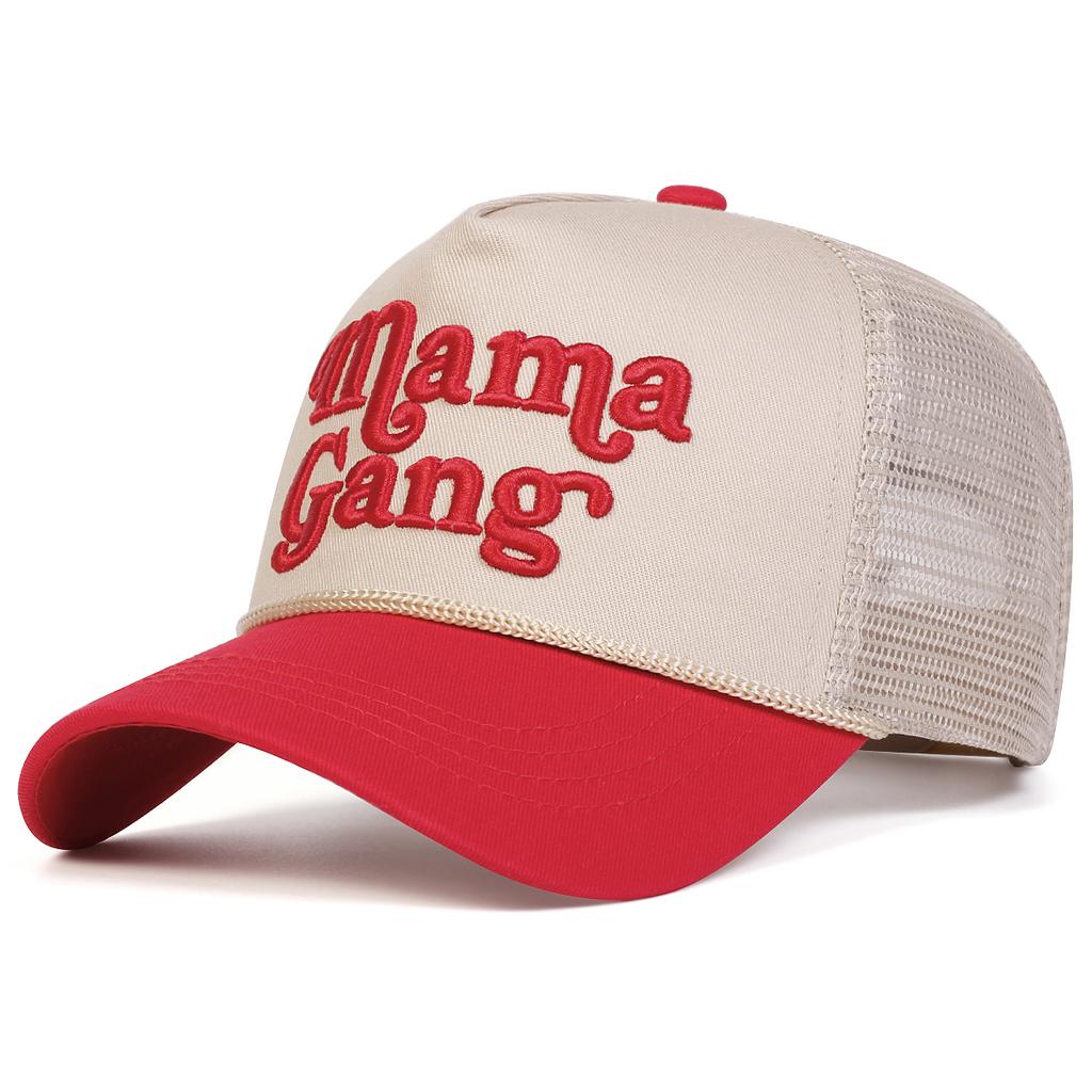 Men Letter MAMA Embroidered Baseball Cap Mesh Hat Outdoor Adjustable Sunscreen Leisure Hat Spring Autumn Travel Tourism Beach Vacation