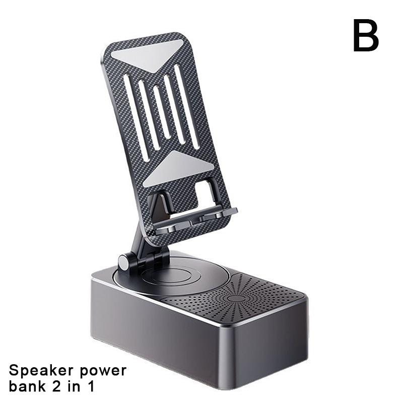 Suport 3 în 1 pentru telefon mobil, difuzor Bluetooth, baterie externă, rotativ, pliabil, suport de birou leneș pentru telefon mobil, tablete