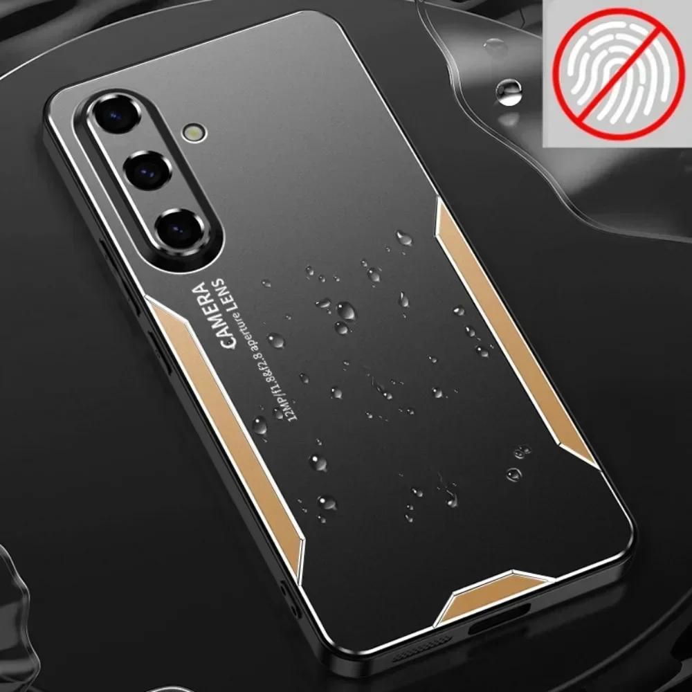 Custodia Ghiacciata in Metallo Alluminio Protettiva per Obiettivo per Samsung Galaxy A55 A35 A25 A15 A05 A05S A53 A52 A52S A51 4G 5G Copertura Rigida Anti-Ghiaccio