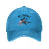 Nu Pogodi Wolf Baseball Cap Vintage Distressed Denim Snapback Cap for Men Women Outdoor Workouts Unstructured Soft Hats Cap