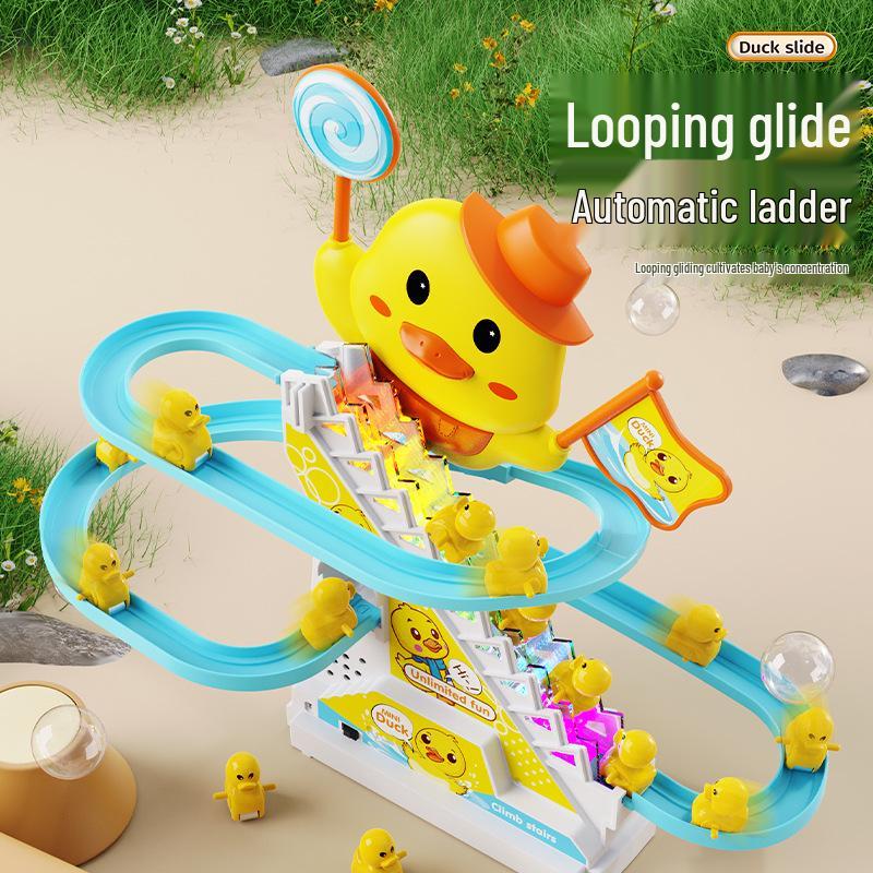

Электрическая игрушка «Маленькие утята»: Интерактивная развивающая горка-лестница для детей Includes Battery + 9 Animals