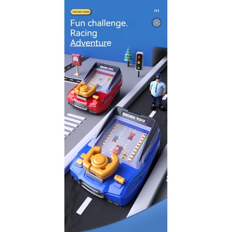 Adventure Racing Game Machine Puzzle Toy Focus On Training Simulated Car Steering Wheel Speed Adjustment Simulated Sound Effects Challenge