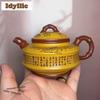 220ml Creative Yixing Purple Clay Teapots Famous Master Handmade Two-tone Pot Raw Ore Dahongpao Mud Kettle Zisha Tea Set Gifts