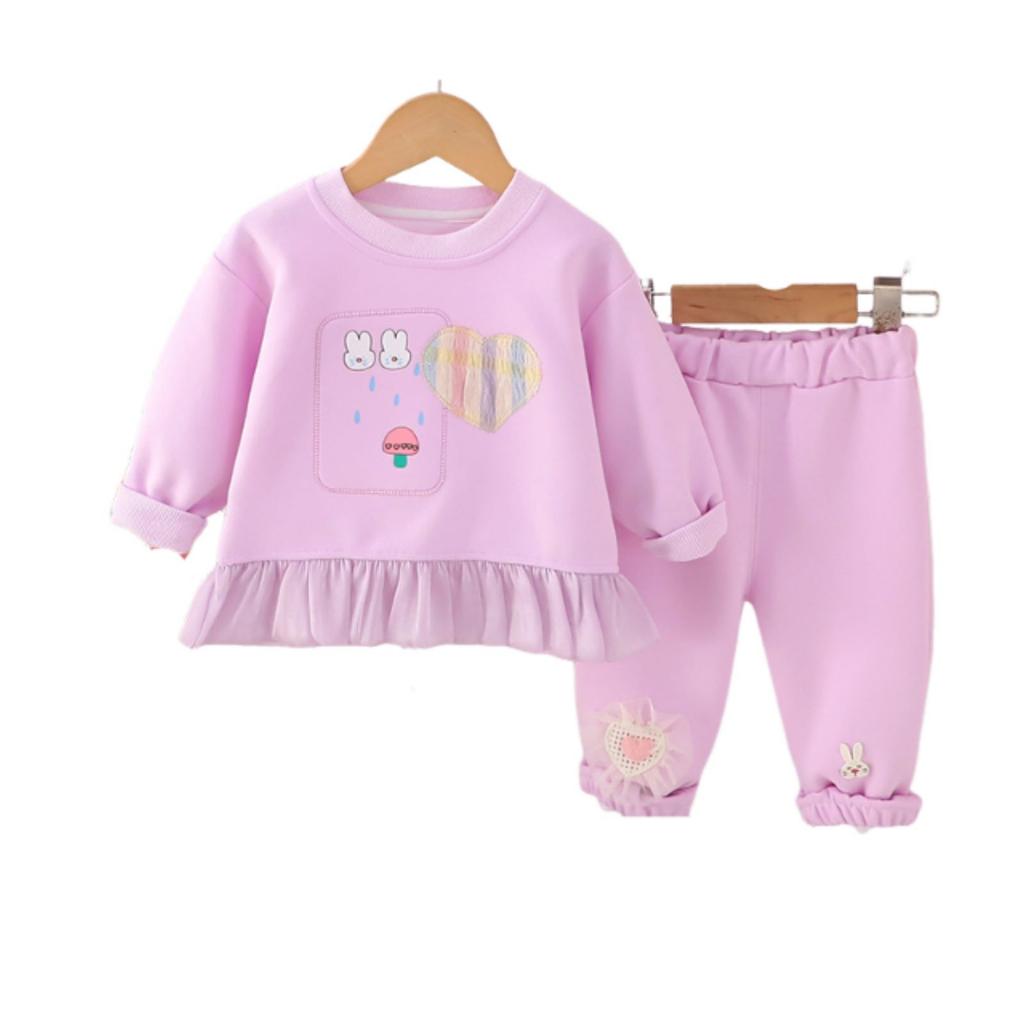 Kids Casual Long-Sleeve Set, Comfortable Daily Wear Outfits